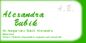 alexandra bubik business card